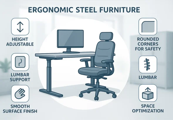 Ergonomic Design in Steel Furniture
